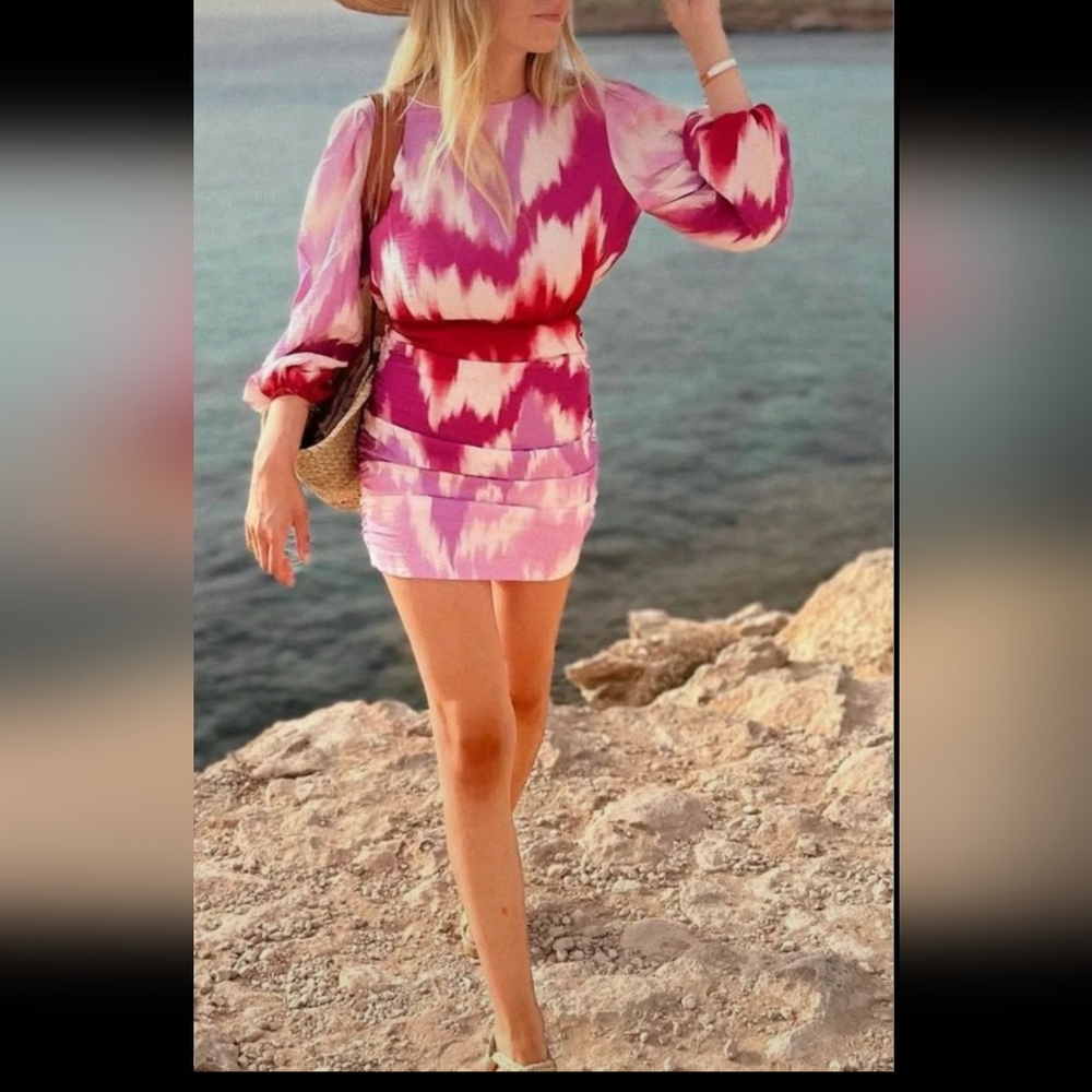 Maje Tie-Dye Printed Viscose Dress